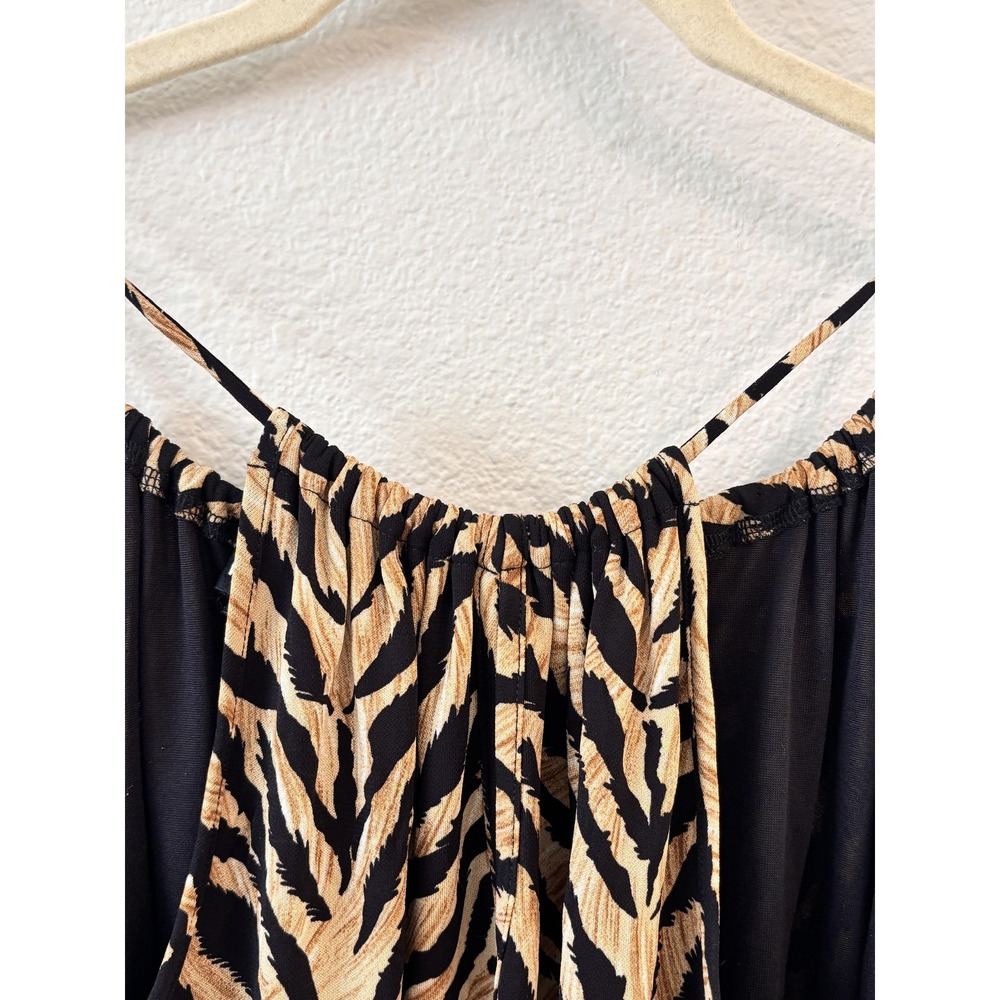 Bebe Leopard Print Cami Top Womens Size L Animal Print Boho Y2K Festival - Picture 3 of 5